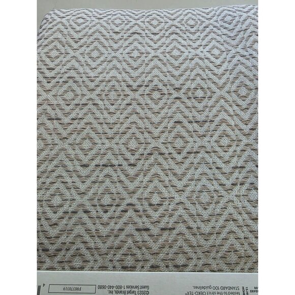 New Threshold Gray Woven Diamond Light Filtering Curtain One Panel 54 W x 84 L - Picture 4 of 7